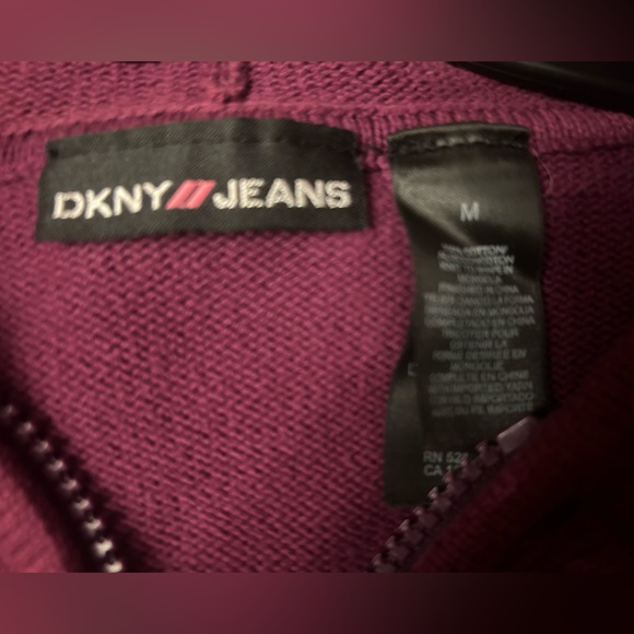 DKNY Hooded Zip-Up Sweater - Picture 5 of 5